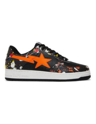 Bapesta Low Paint Splatter Black,Bapesta Shoes,BAPESTA