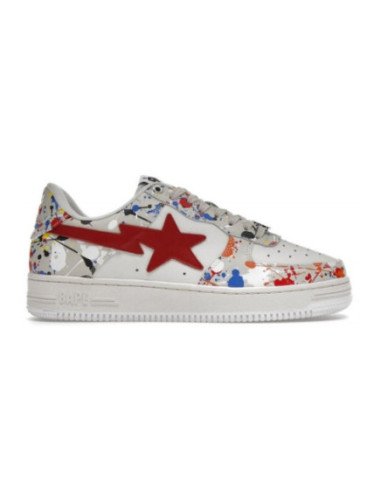 Bapesta Low Paint Splatter Ivory,Bapesta Shoes,BAPESTA