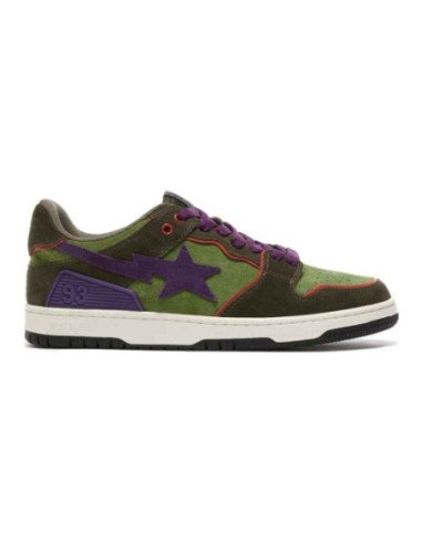 Bapesta Sk8 Green Dark Purple,Bapesta Shoes,BAPESTA