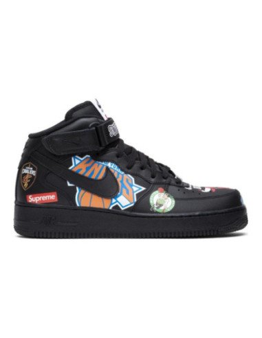 Supreme x NBA x Air Force 1 Mid 07 Black,Air Force 1,NIKE SHOES