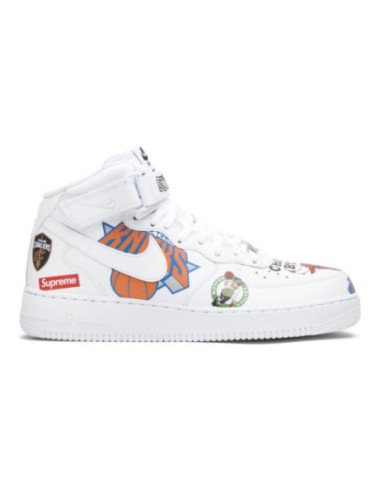 Supreme x NBA x Air Force 1 Mid 07 White,Air Force 1,NIKE SHOES