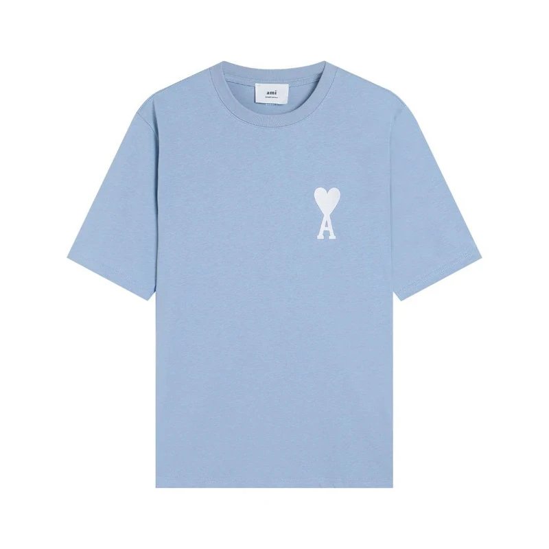 Ami Alexandre Mattiussi Sky Blue T-shirt With Logo