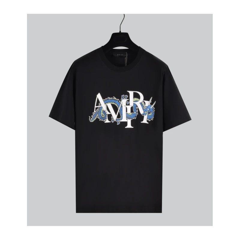 Amiri Colorful Print Craftsmanship Cotton Short Sleeve T-shirt