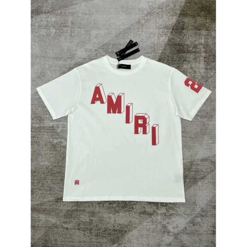 Amiri New Logo Special Print Short Sleeve T-shirt