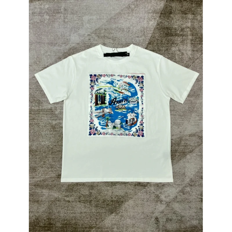 Amiri New Patchwork Embroidered Short-Sleeve T-shirt