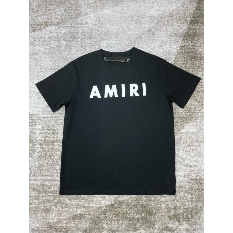 Amiri New short-sleeved imported paste print letter printt T-shirt