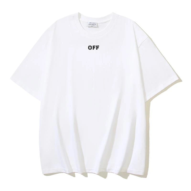 Off-White Cotton Arrow Print Short-sleeved T-shirt