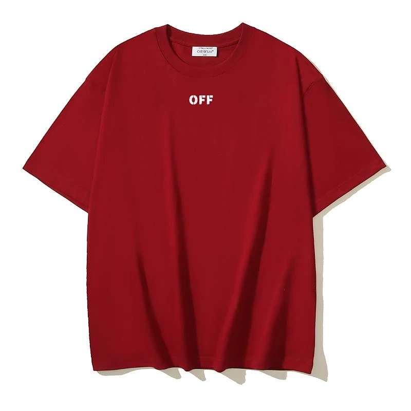 Off-White Cotton Arrow Print Short-sleeved T-shirt