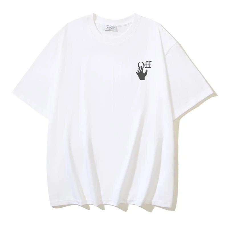 Off-White Cotton Bubble Circle Printed Short-sleeved T-shirt