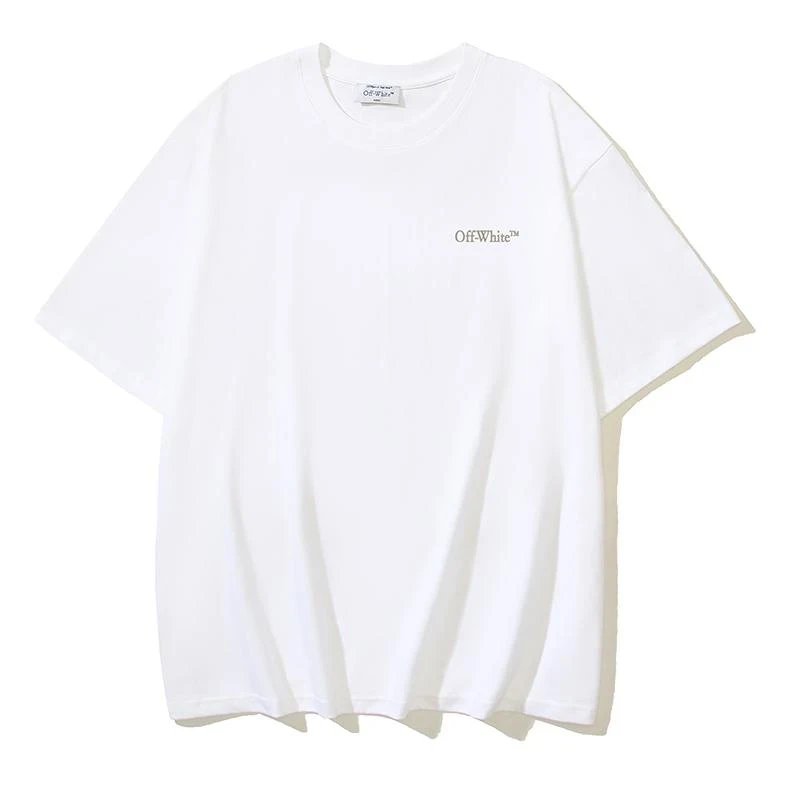 Off-White Cotton Moonwalker Arrow Print Short Sleeve T-Shirt