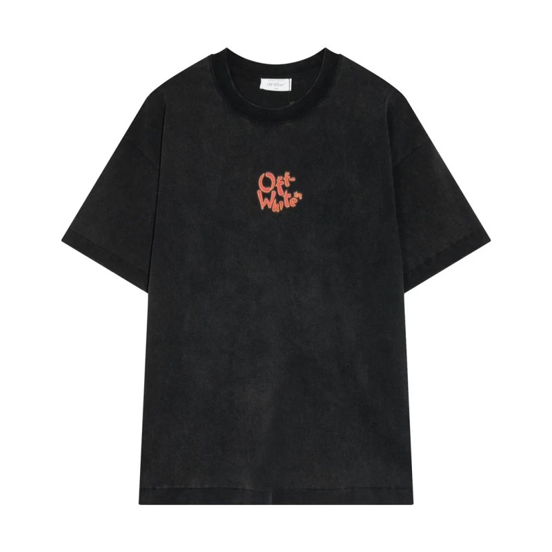 Off-White 2024 Spring/Summer New Chinese Style Big Dragon Arrow Short Sleeve T-shirt