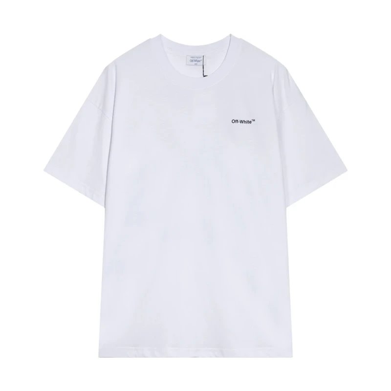 Off-White 2024 Spring/Summer New Graffiti Ripple Arrow Short Sleeve T-shirt