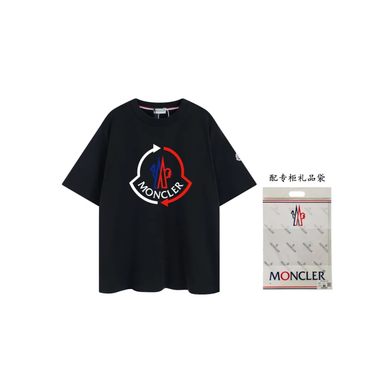 Moncler Seasonal New Towel Embroidered Short Sleeve T-Shirt