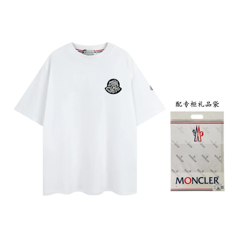 Moncler Seasonal New Towel Embroidered Short Sleeve T-Shirt