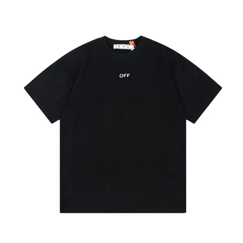 Off-White Inkjet Arrow Letter Large LOGO Print Short Sleeve T-Shirt