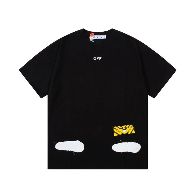 Off-White Twill Letter Large LOGO Print Short-sleeved T-shirt