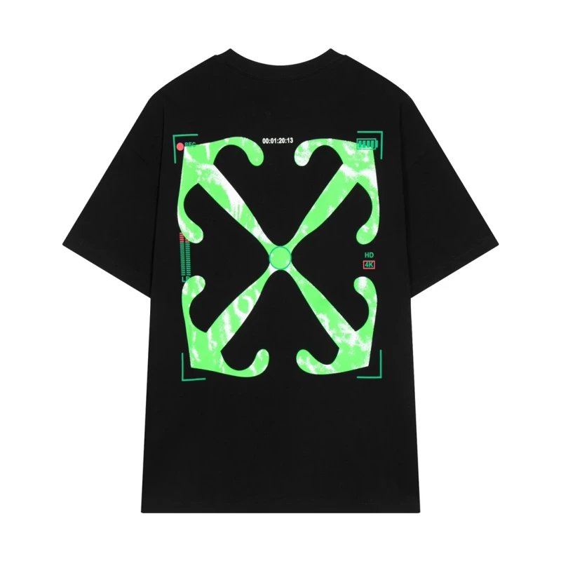 High-end Version Off-White 2024 Spring/Summer New Scythe Arrow Printed Short Sleeve T-Shirt