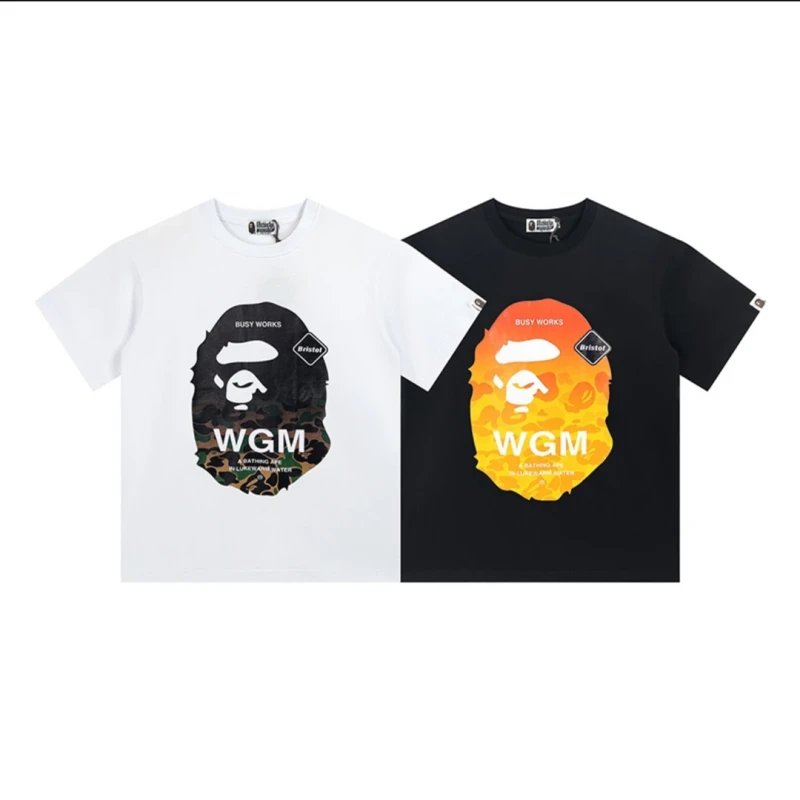 Bape Ape Head Letter Printed Short Sleeve T-shirt N42303