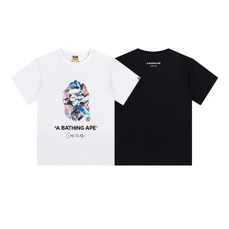 Bape Ape Head Letter Printed Short Sleeve T-shirt N42303