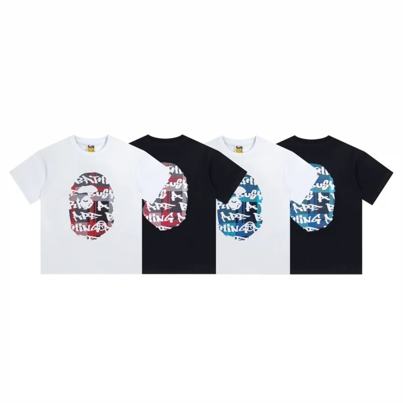 Bape Ape Head Printed Short Sleeve T-shirt N42303