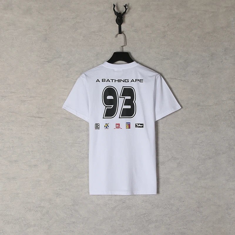 Bape Spring/Summer Ape Head Collaboration Football Jersey Pattern Round Neck Short Sleeve T-shirt N42303