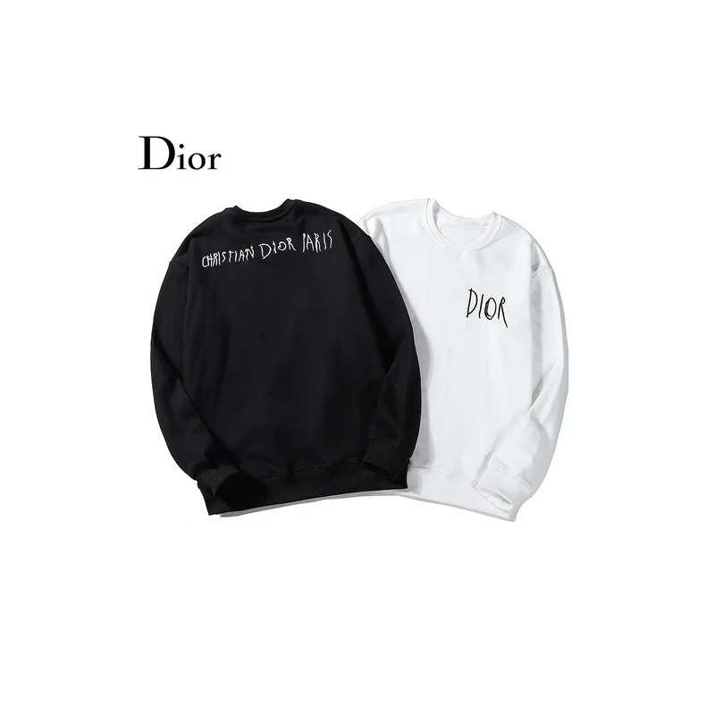 Dior Pure Cotton Back Embroidered Letter Logo Crewneck Sweatshirt,DIOR,SWEATSHIRT,APPAREL