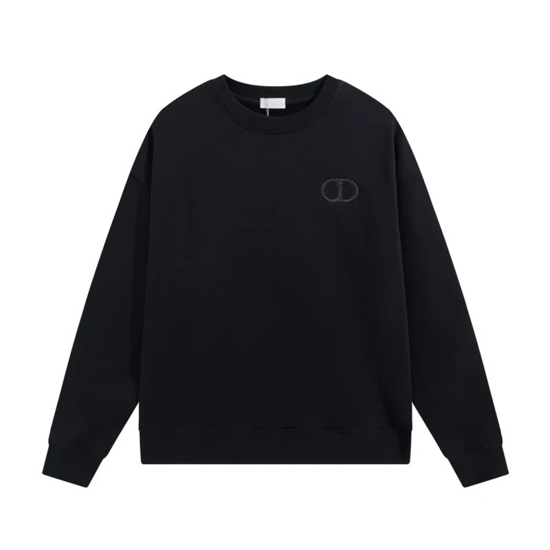 Dior CD New Logo Embroidered Crewneck Sweatshirt,DIOR,SWEATSHIRT,APPAREL