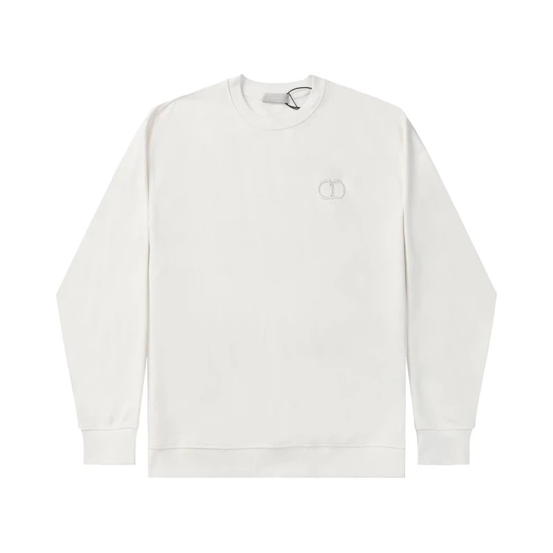 Dior Embroidered CD Logo Crewneck Sweatshirt,DIOR,SWEATSHIRT,APPAREL