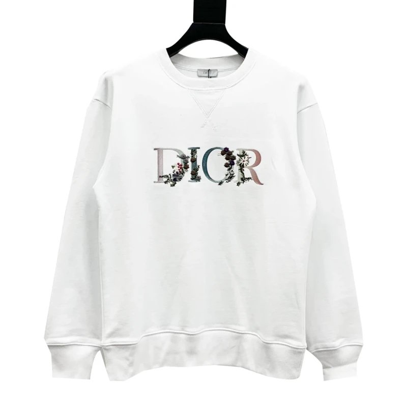 Dior Gradient Floral Embroidered Crewneck Sweatshirt,DIOR,SWEATSHIRT,APPAREL