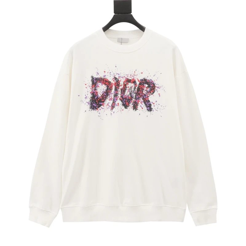 Dior Graffiti Printed Crewneck Sweatshirt,DIOR,SWEATSHIRT,APPAREL