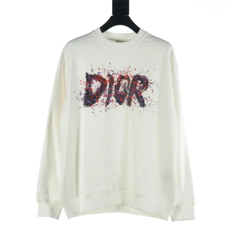 Dior Large Letter Logo Printed Crewneck Sweatshirt,DIOR,SWEATSHIRT,APPAREL