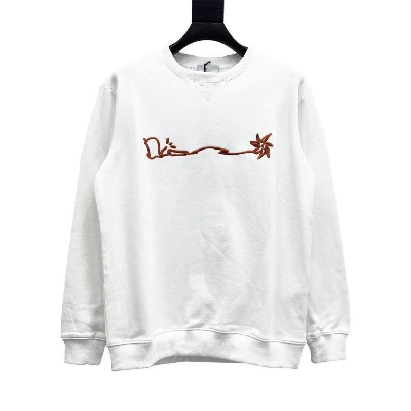 Dior Signature Graffiti Embroidered Logo Crewneck Sweatshirt,DIOR,SWEATSHIRT,APPAREL