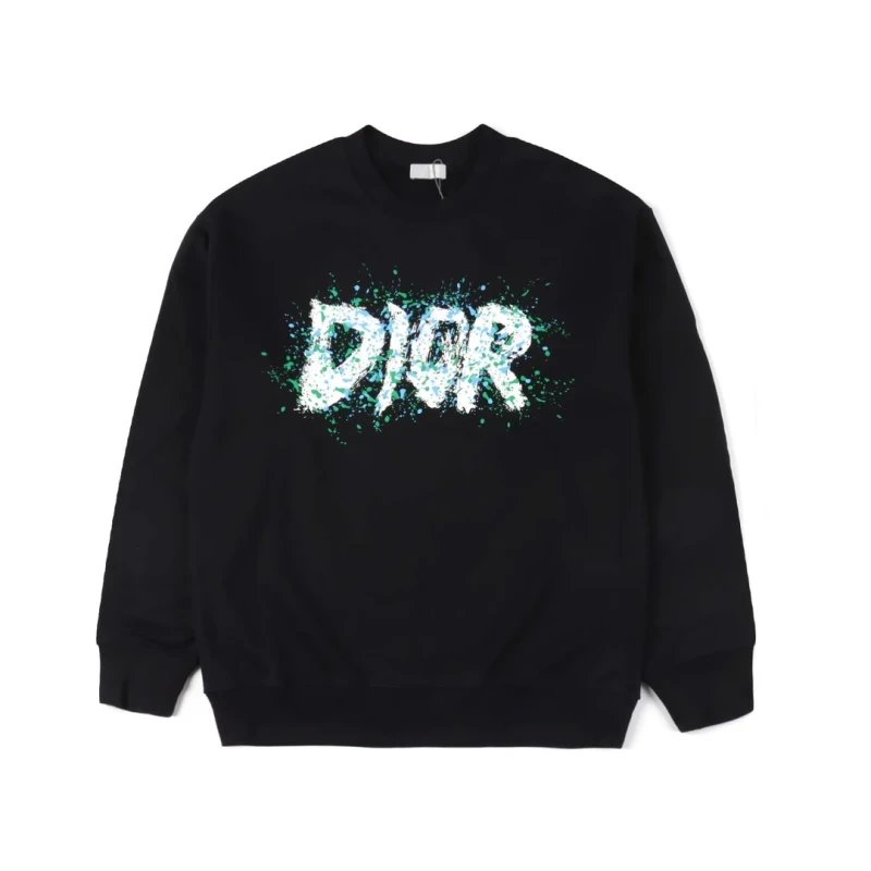 Dior Graffiti Printed Crewneck Sweatshirt,DIOR,SWEATSHIRT,APPAREL