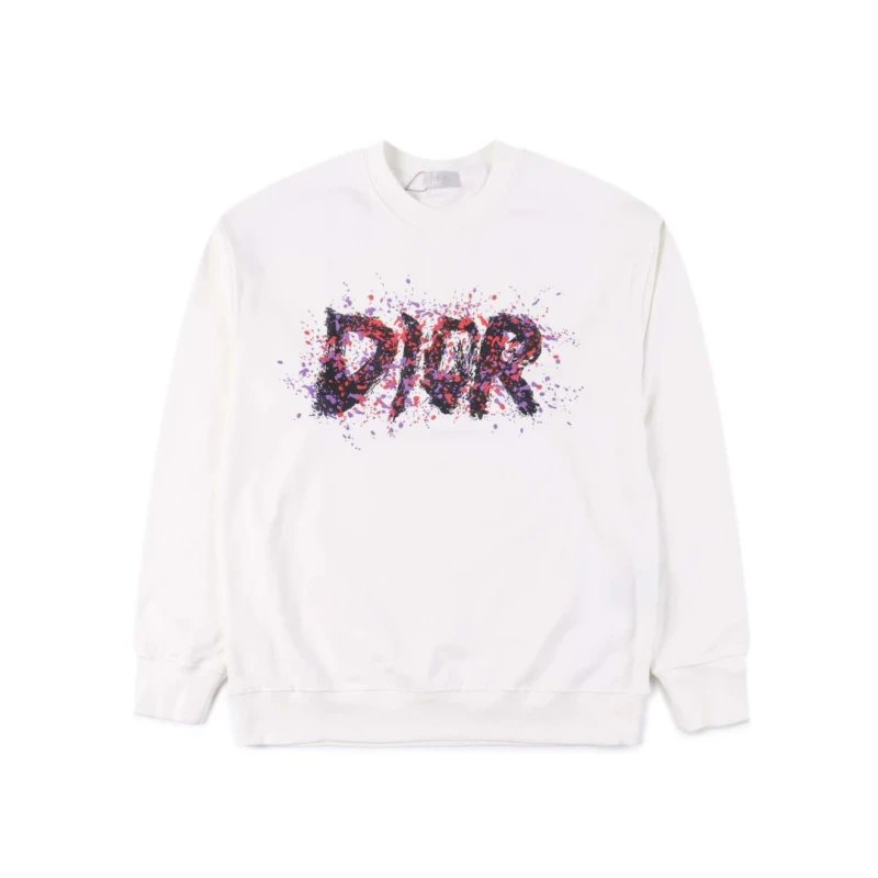 Dior Graffiti Printed Crewneck Sweatshirt,DIOR,SWEATSHIRT,APPAREL