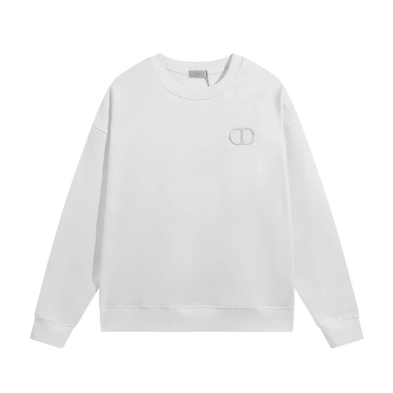 Dior CD New Logo Embroidered Crewneck Sweatshirt,DIOR,SWEATSHIRT,APPAREL