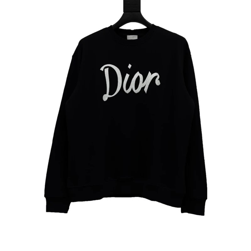 Dior Chest Embroidered Logo Crewneck Sweatshirt,DIOR,SWEATSHIRT,APPAREL