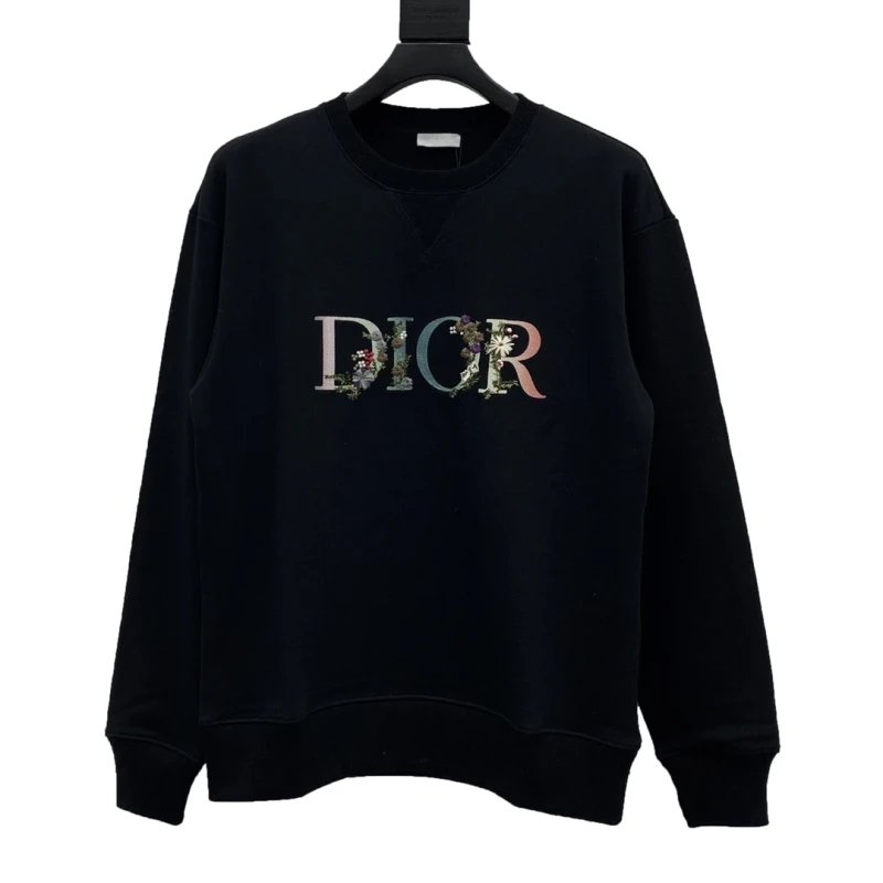 Dior Gradient Floral Embroidered Crewneck Sweatshirt,DIOR,SWEATSHIRT,APPAREL