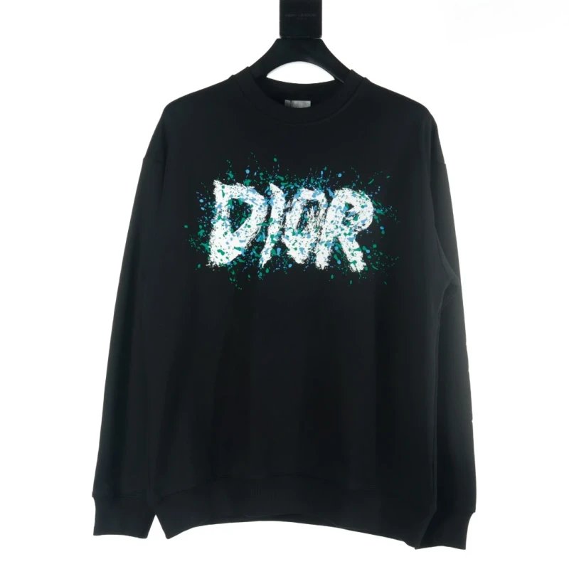 Dior Large Letter Logo Printed Crewneck Sweatshirt,DIOR,SWEATSHIRT,APPAREL