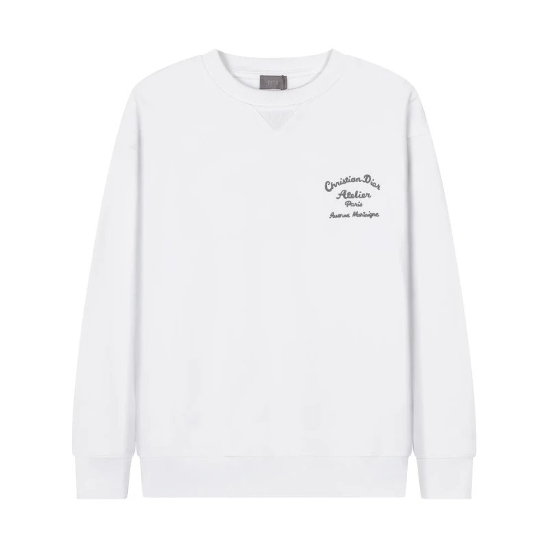 Dior New Front and Back Logo Letter Embroidered Crewneck Sweatshirt,DIOR,SWEATSHIRT,APPAREL