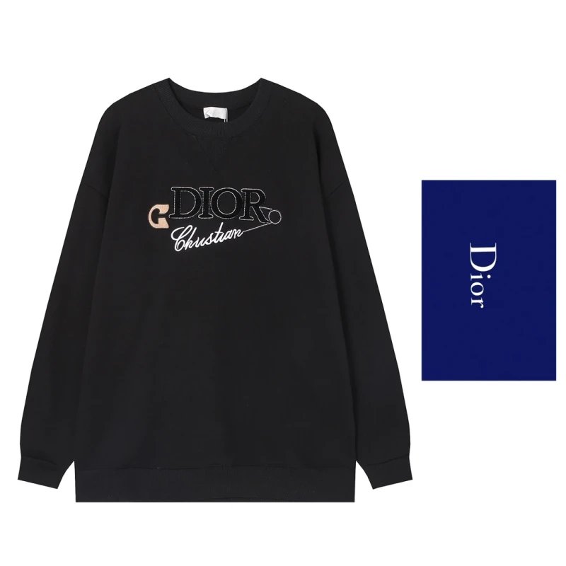 Dior High-Density 3D Embroidery Craft Crewneck Sweatshirt,DIOR,SWEATSHIRT,APPAREL