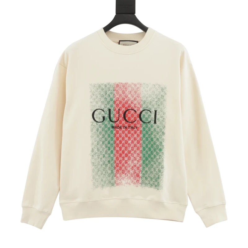 Gucci Embroidered Logo Crewneck Sweatshirt,GUCCI,SWEATSHIRT,APPAREL