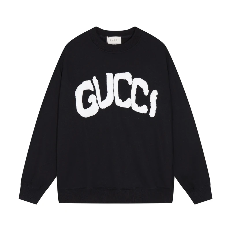 Gucci Letter Printed Craft Couple Round Neck Sweatshirt,GUCCI,SWEATSHIRT,APPAREL