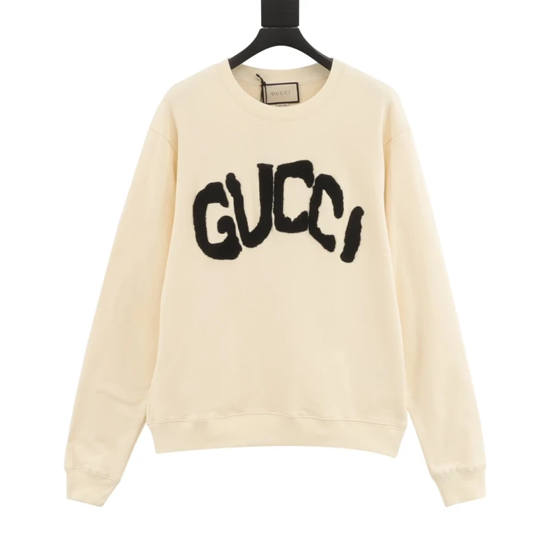 Gucci New Logo Embroidered Crewneck Sweatshirt,GUCCI,SWEATSHIRT,APPAREL