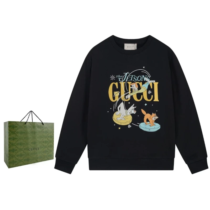 Gucci Autumn Winter New Round Neck Sweatshirt,GUCCI,SWEATSHIRT,APPAREL