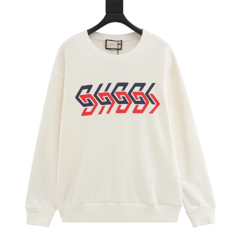 Gucci Mirror Letter Print Crewneck Sweatshirt,GUCCI,SWEATSHIRT,APPAREL