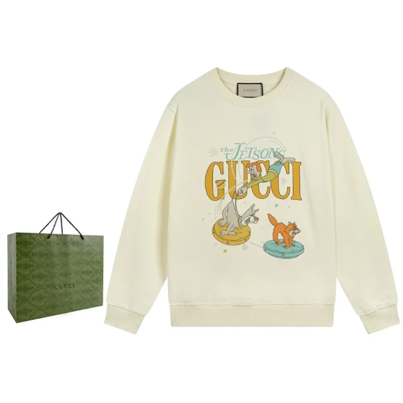 Gucci Autumn Winter New Round Neck Sweatshirt,GUCCI,SWEATSHIRT,APPAREL