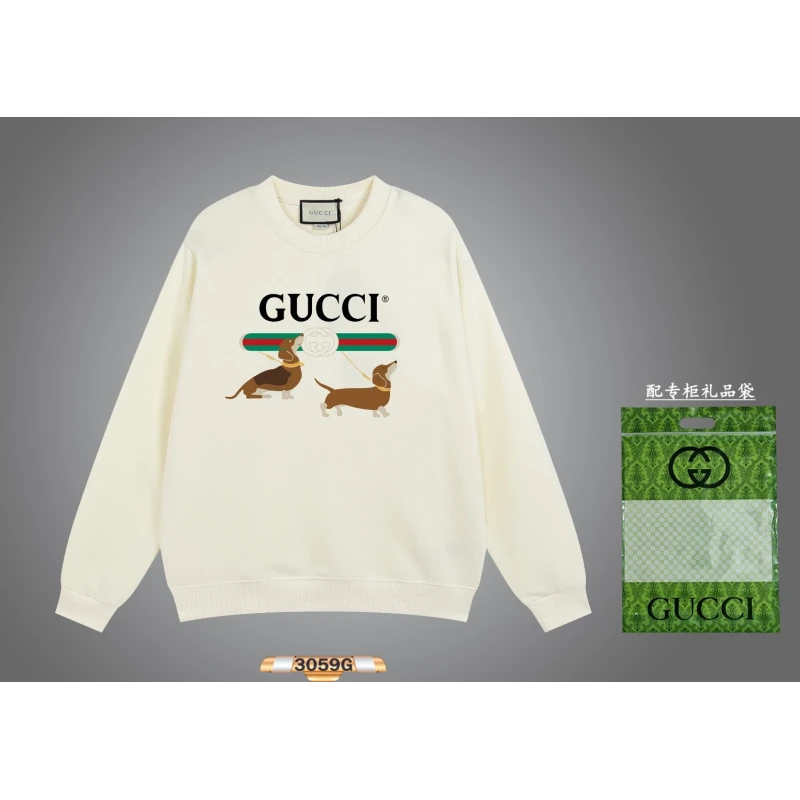 Gucci 2024 Early Spring New Cool Cartoon Pattern Crewneck Sweatshirt,GUCCI,SWEATSHIRT,APPAREL