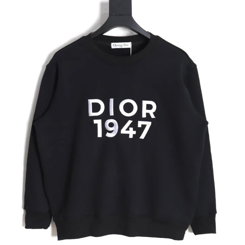 Dior 24SS1947 Embroidered Crewneck Sweatshirt,DIOR,SWEATSHIRT,APPAREL