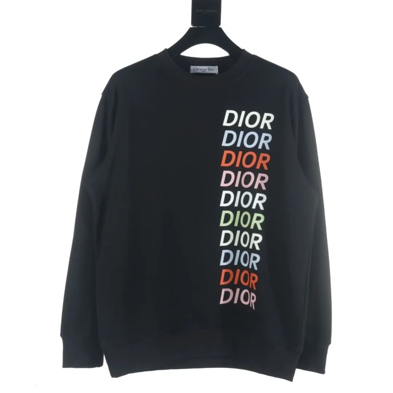 Dior CD Colorful Logo Printed Crewneck Sweatshirt,DIOR,SWEATSHIRT,APPAREL