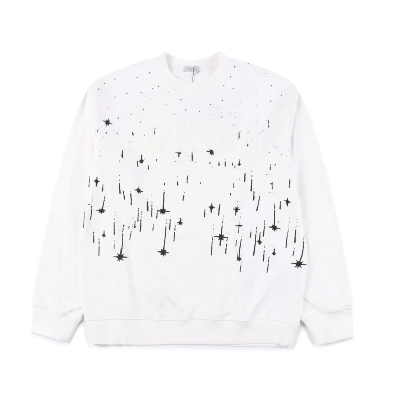 Dior CD Graffiti Printed Crewneck Sweatshirt,DIOR,SWEATSHIRT,APPAREL